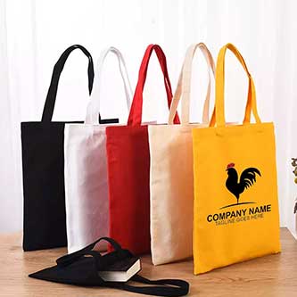 Colored Canvas Tote Bag