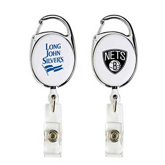 Carabiner Oval Badge Reel - Solid Color