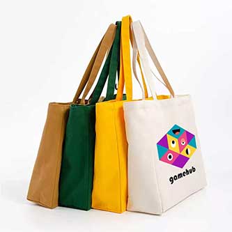 Colored Canvas Large Tote Bag