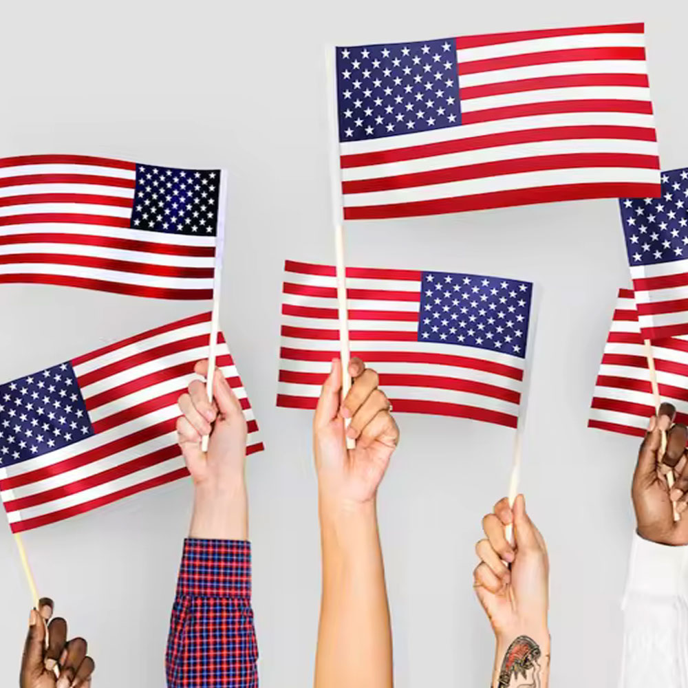 'Custom Hand Waving Flags'