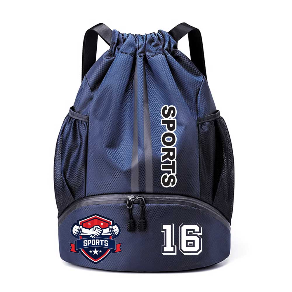 Sports Drawstring Backpack with wet separation pocket