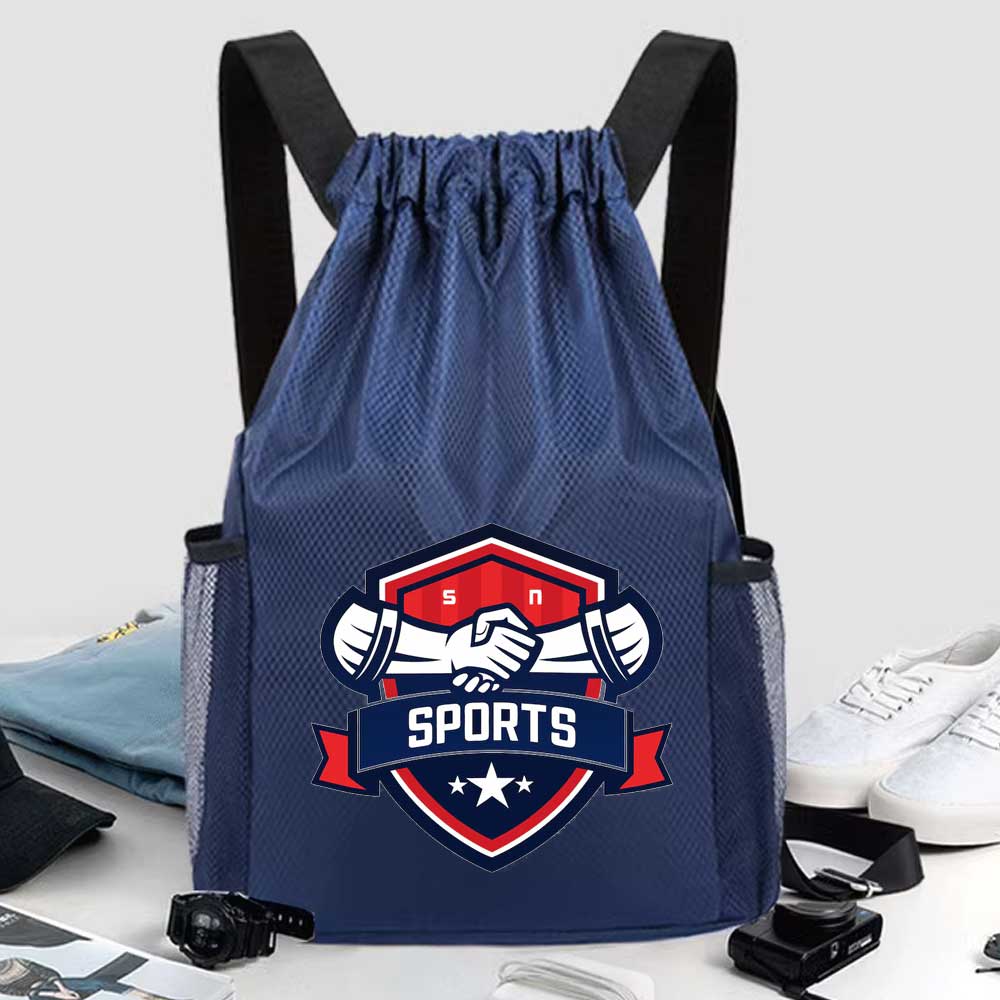 Basketball Drawstring Backpack with Side Pocket