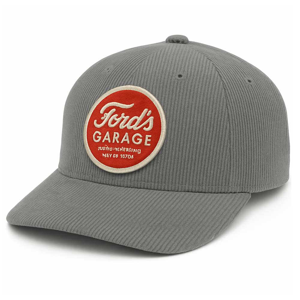 Classic 6-Panel Corduroy Cap with Embroidery Round Patch thumb 384